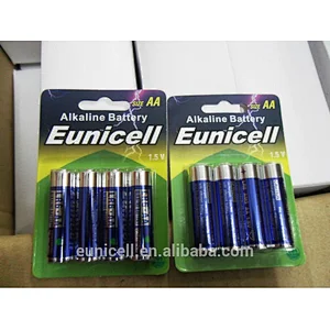 Zn/MnO2 1.5V Alkaline dry battery AA AM3 LR6/Eunicell