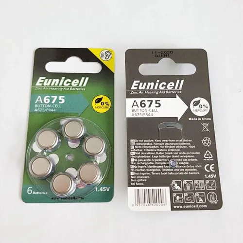 Eunicell brand A675 P675 PR44 LR44 1.4v hearing aid battery