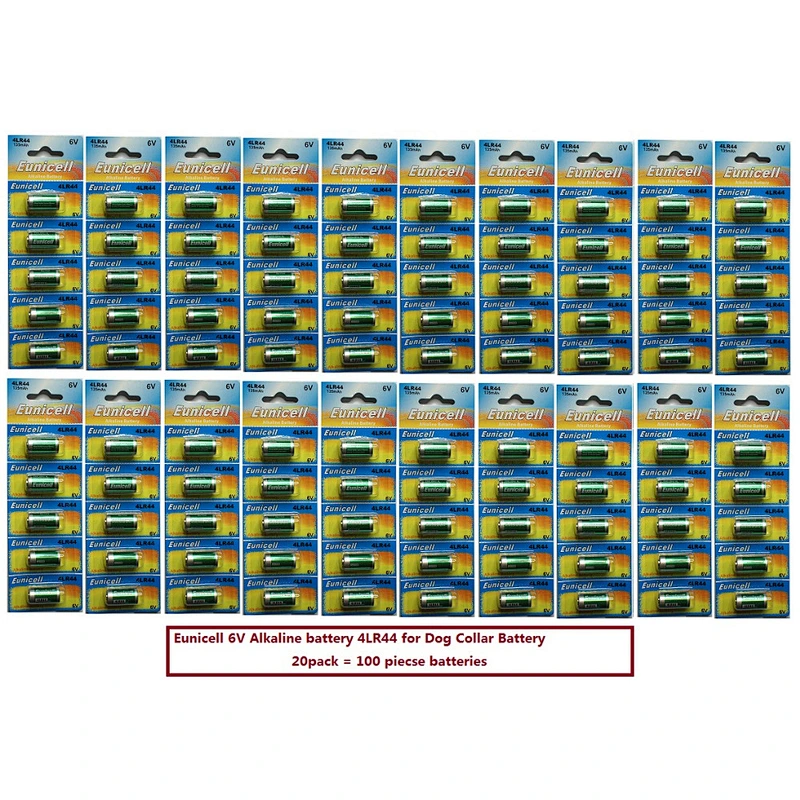 Bark Collar Batteries 5 Pack 6V Alkaline Battery 4LR44 by Eunicell Battery
