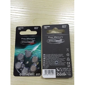 0% pb hg Zinc air Battery 1. 4v Hearing Aid Battery A675 PR44/Eunicell