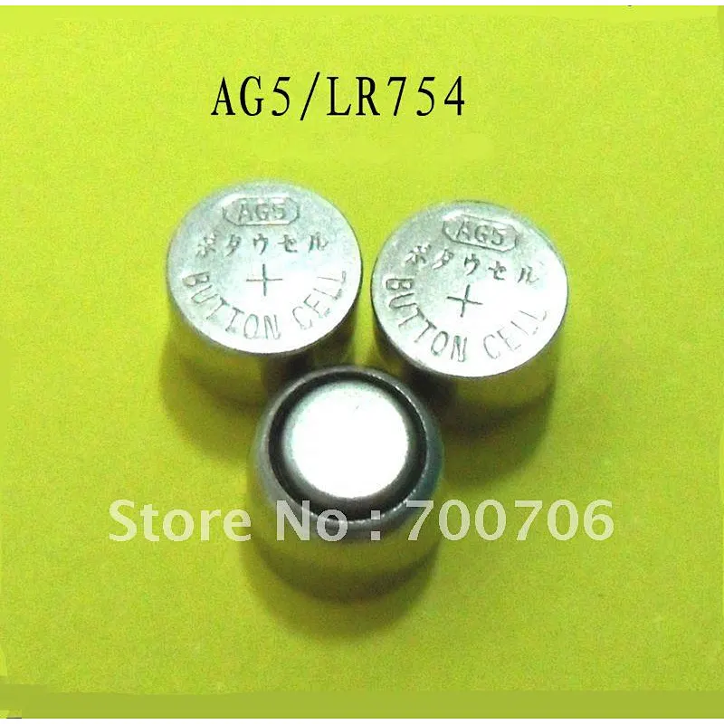 SR754 LR754 silvery oxide battery, 1.55v 393 AG5 watch battery
