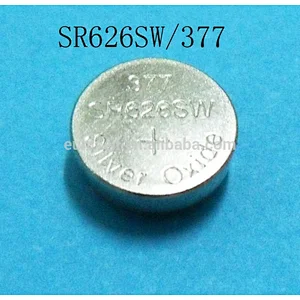 SR626 377 silvery battery, SW377 watch battery 1.55V button cell