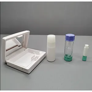 Mini portable plastic container for contact lenses with factory price