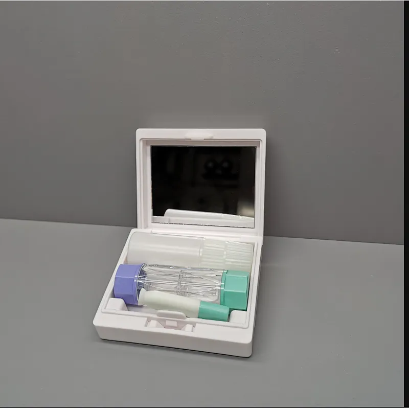 Mini portable plastic container for contact lenses with factory price