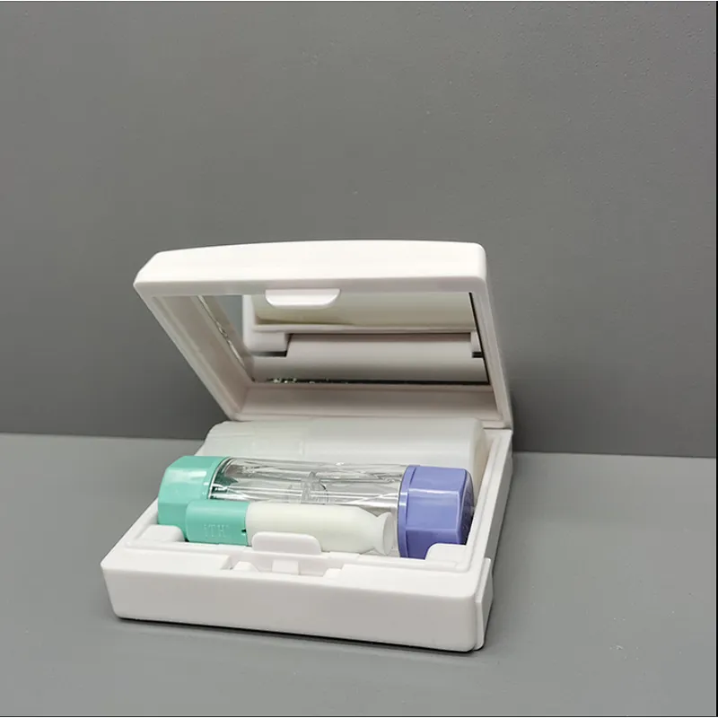 Mini portable plastic container for contact lenses with factory price