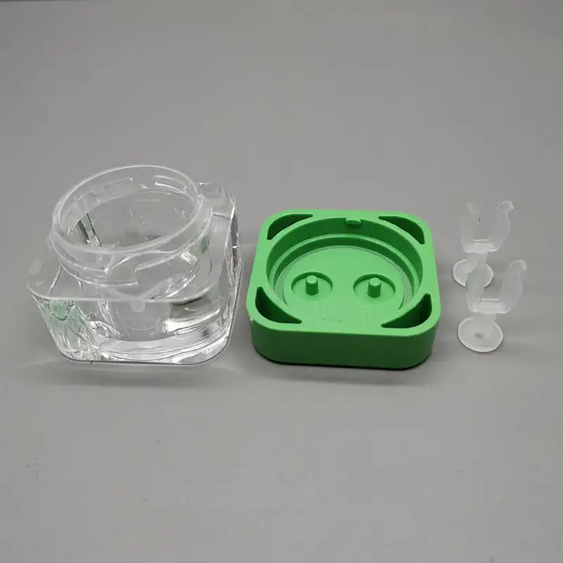 Travel accessories easy carry mini square eye contact lens case imd case/IMD Injection Plastic Parts