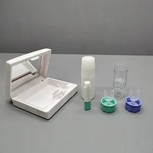 Travel accessories easy carry mini square eye contact lens case imd case/IMD Injection Plastic Parts