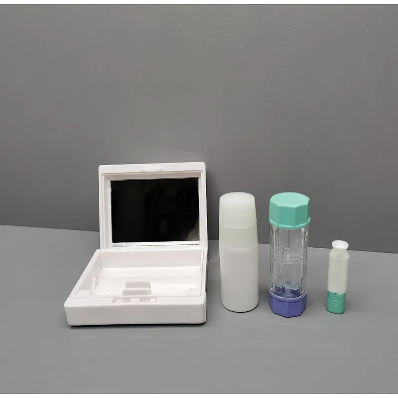 Mini portable plastic container for contact lenses with factory price