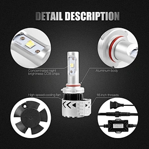 9005 headlight bulb 9005 car lights led headlight COB chips