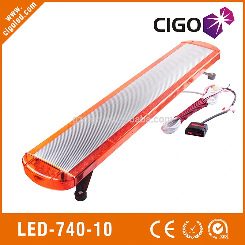 LED-740-10 1.2M long used strobe light bars color housing led light bars off road lights Aluminum alloy Holder used amber