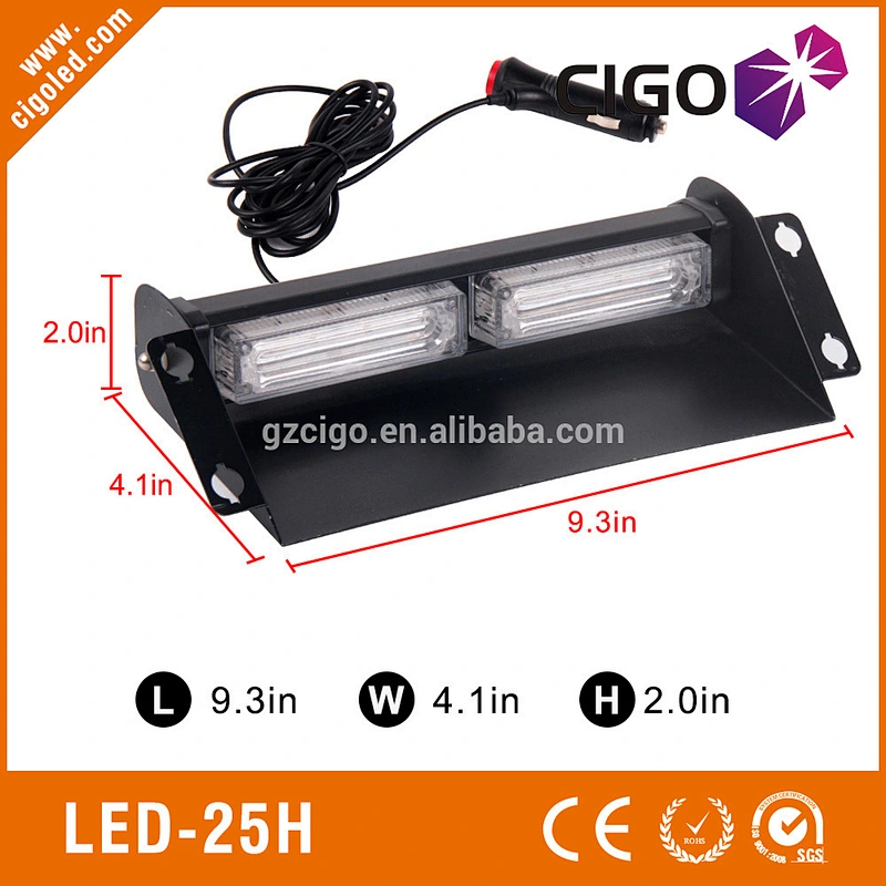 LED-25H led light bars for trucks 12V led warning lights for emergency vehicles PC material amber warning lights for vehicles