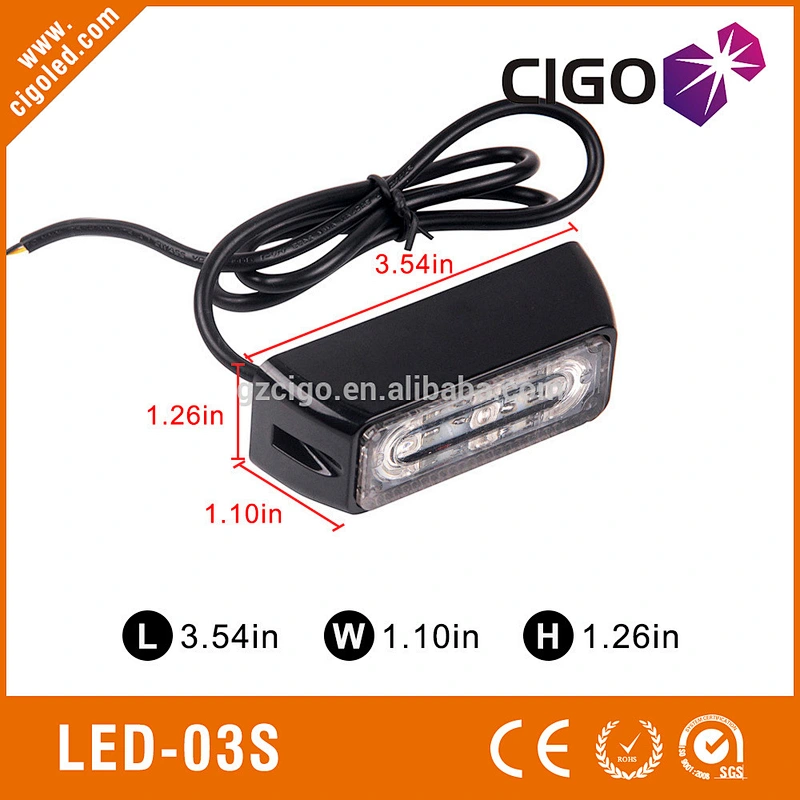 LED-03S led strobe light green led warning strobe light 12V 3W auto led strobe light