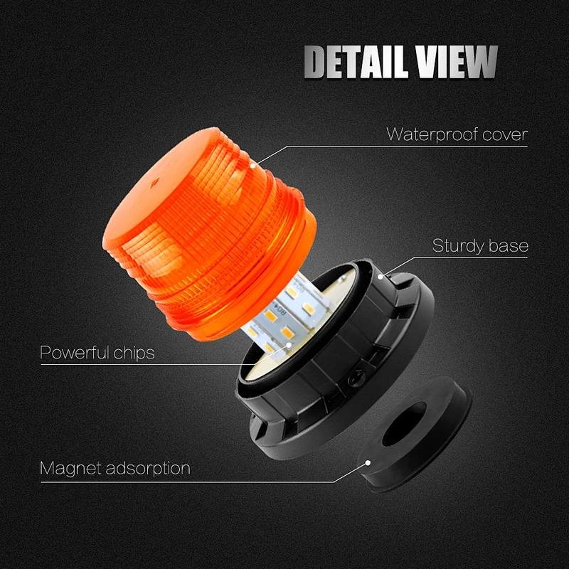 LED-013A yellow LED 32-5730LEDS amber strobe led forklift safety warning light