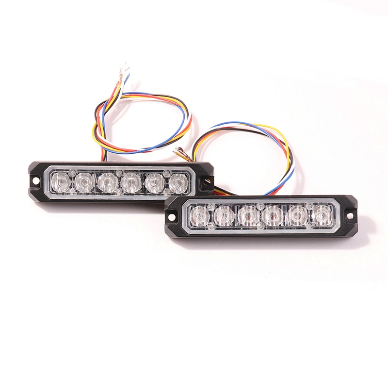 12-24V IP68 Synchronize  6pcs 3W led warning lights side emergency flashing lights for vehicle