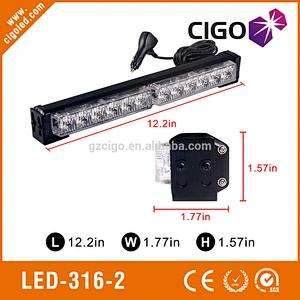 LED-316-2 emergency blue light bar code 3 lightbar 12W or 36W amber flashing lights on vehicles