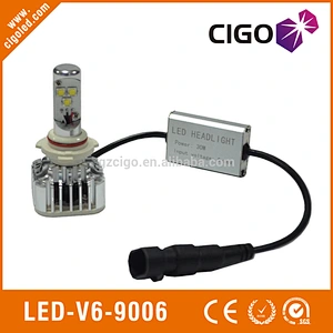 LED-V6-9006 bright led headlamp 12-24V led high beam headlights 30W 9006 led headlight bulbs