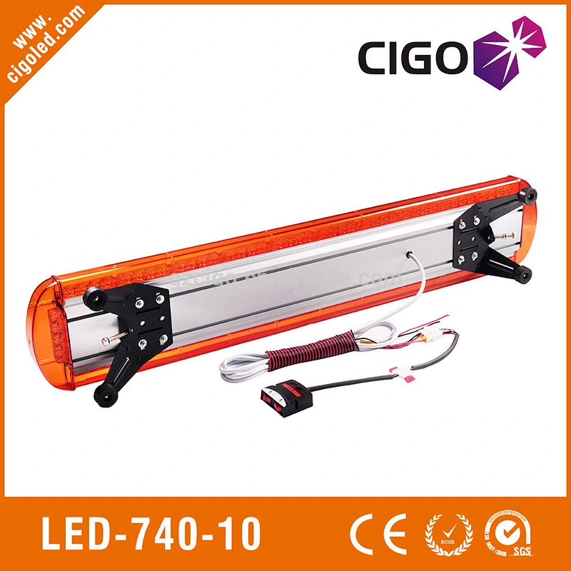 LED-740-10 1.2M long used strobe light bars color housing led light bars off road lights Aluminum alloy Holder used amber