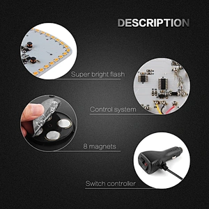 LED-235L-3 72SMD-5730 12-24V led mini strobe lightbar