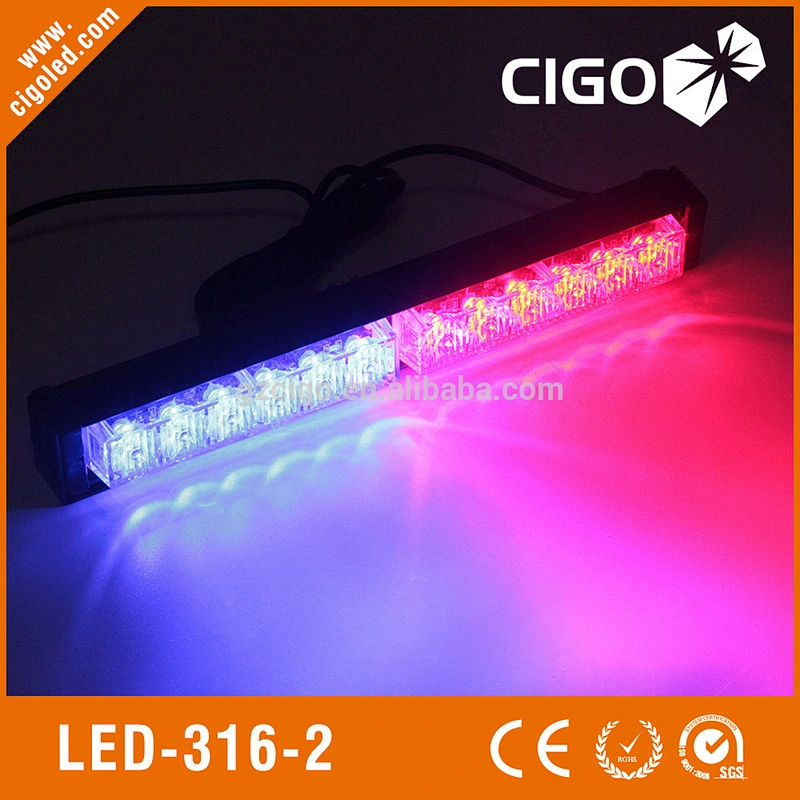 LED-316-2 emergency blue light bar code 3 lightbar 12W or 36W amber flashing lights on vehicles