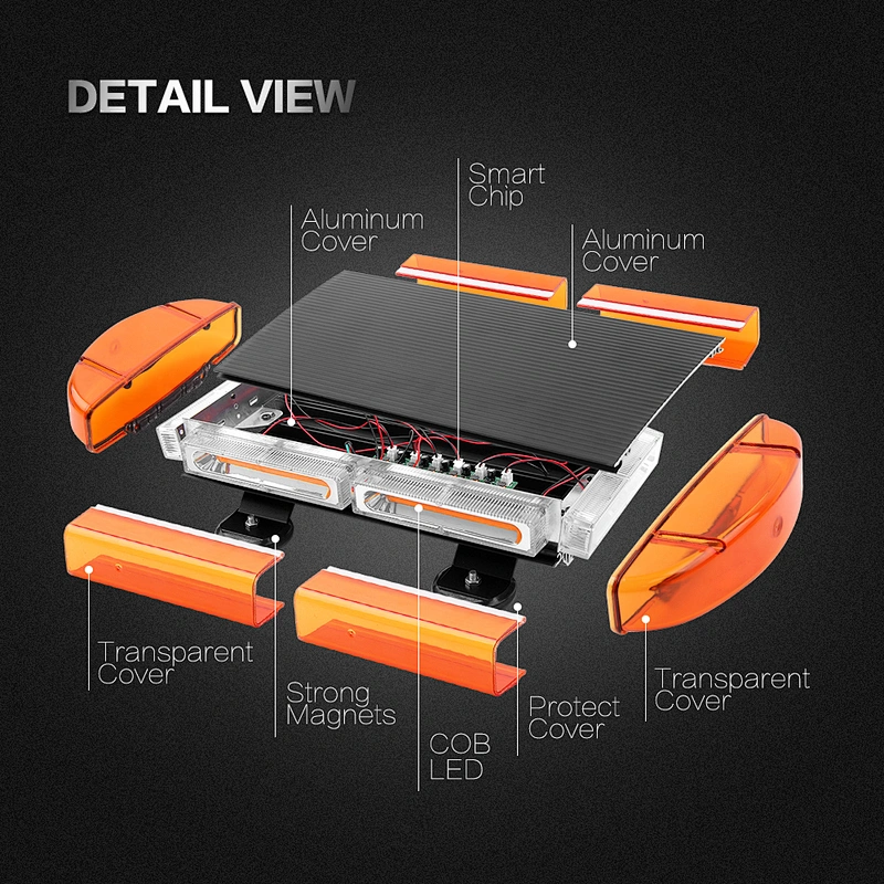 LED-835H-COB-2 warning light led emergency light for car