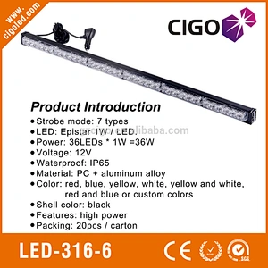 LED-316-6 led light bar police 12V led flashing lights for cars 36W led flashing lights emergency