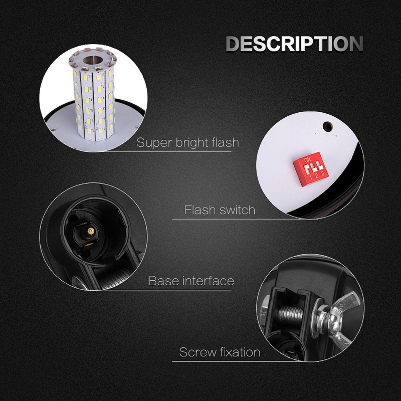 LED-03R-2 Amber LED 60-5730 rotating beacon light  For Crane