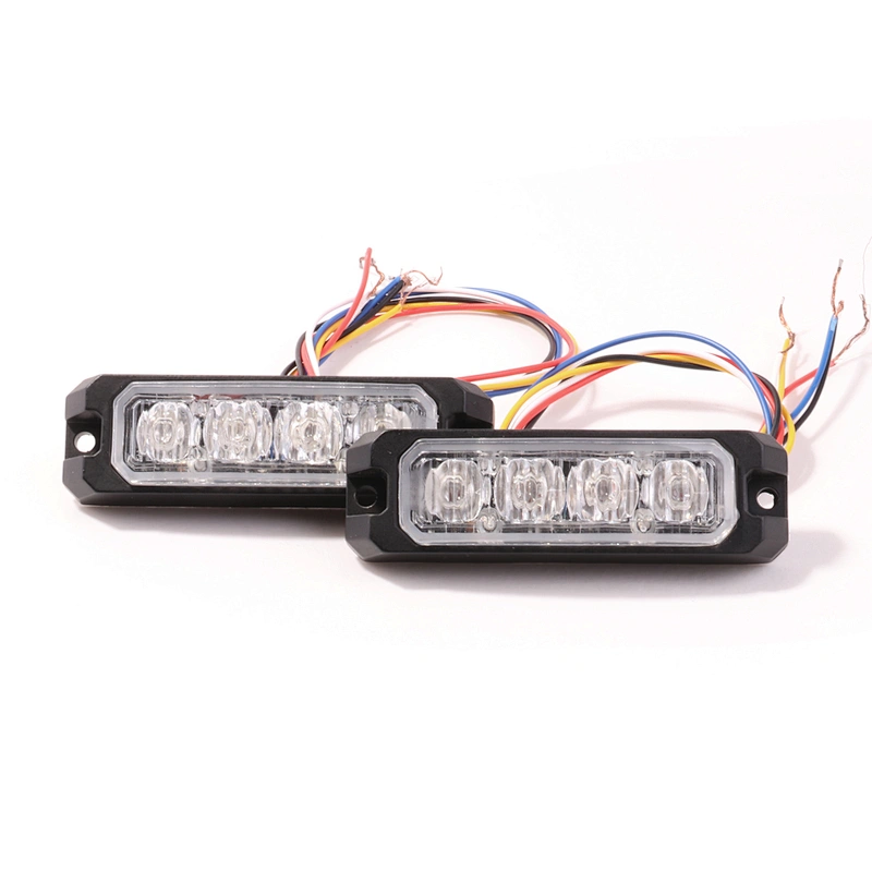 12-24V IP68 Synchronize  4pcs 3W side  led strobe warning lights for ambulance