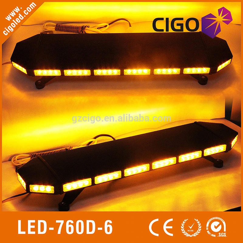 LED-760D-6 flashing safety lights for trucks 12-30V car signal light 198W strobe emergency lights
