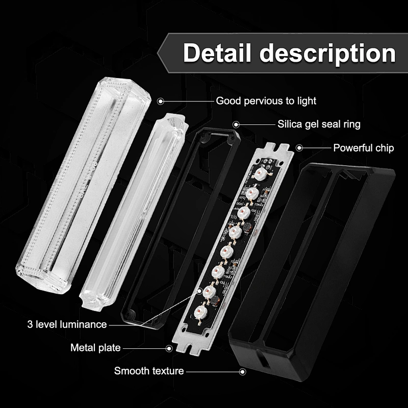 LED- 08L-2 emergency light bars 2 piece grill light