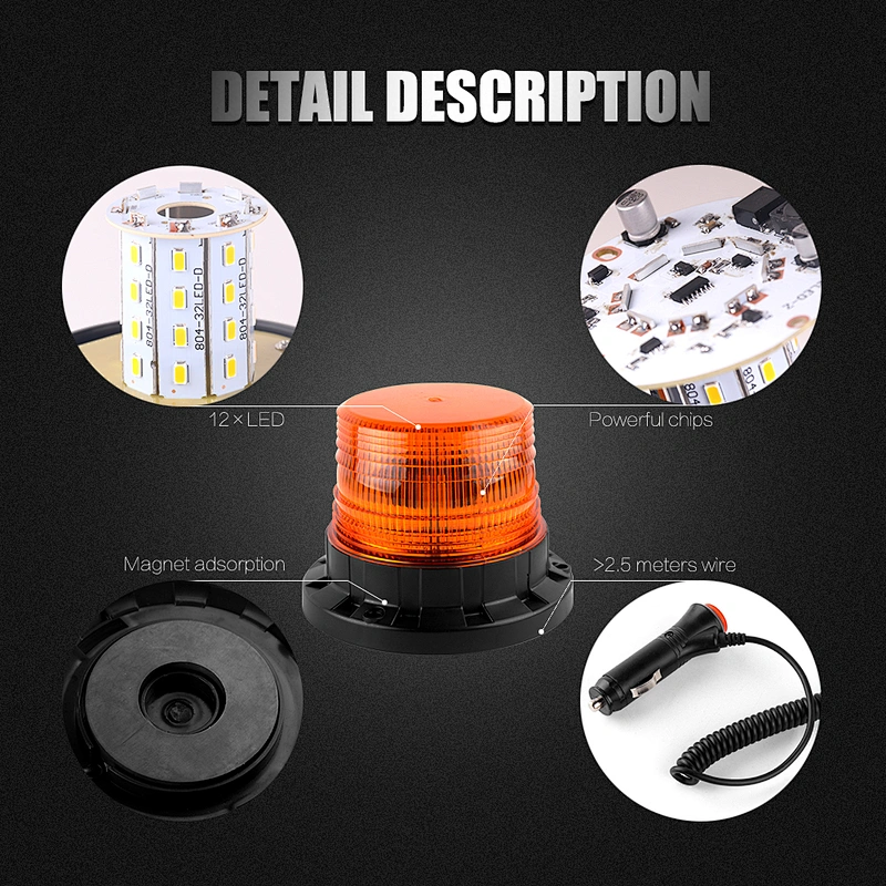 LED-013A yellow LED 32-5730LEDS amber strobe led forklift safety warning light