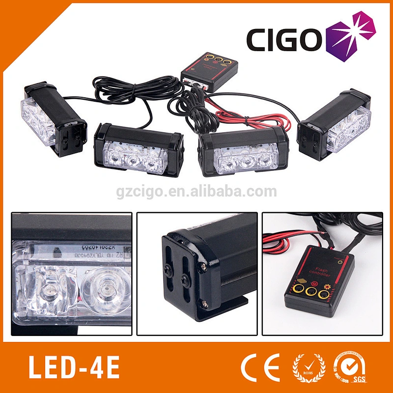 LED-4E police led strobe lights 12V led grill lights emergency 4 pcs a set high power automotive led lights