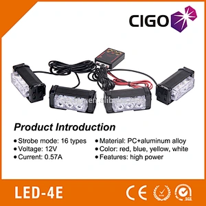 LED-4E police led strobe lights 12V led grill lights emergency 4 pcs a set high power automotive led lights