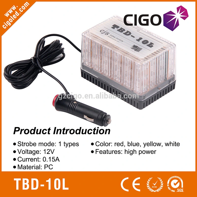 TBD-10L Strobe Beacon with Built-in LED 12V Warning Lamp one flash pattern Led Traffic Warning Light