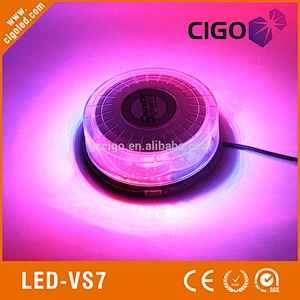 LED-VS7 car roof red strobe light 12V 8W or 24W magnetic emergency vehicle lights with flash modes strobe headlights for trucks