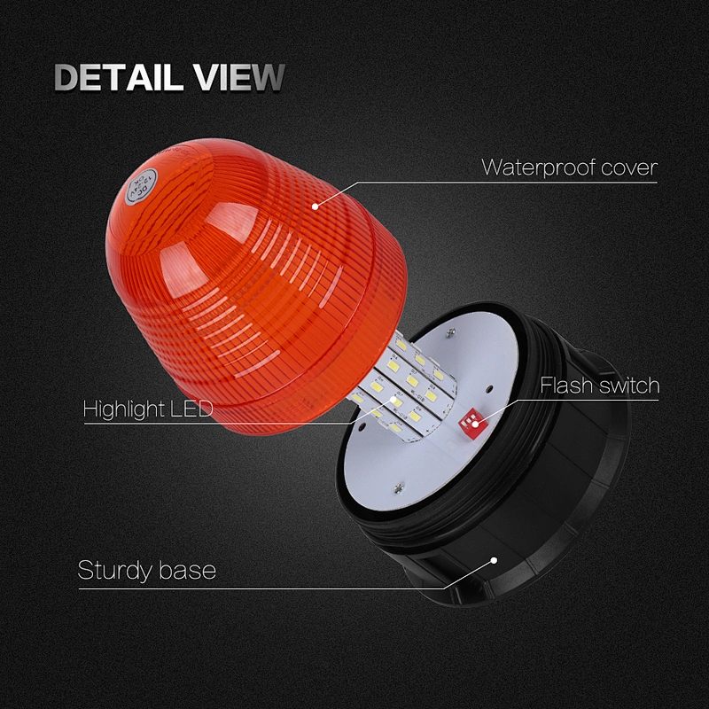 LED-03M-2 Amber  LED 60-5730 LEDs magnetic beacon lights For School Bus