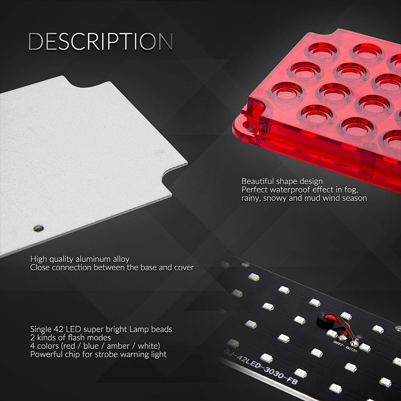 LED-18A 84SMD square LED Front Grille Deck Emergency light