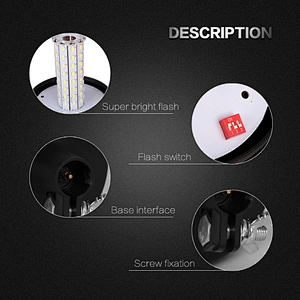 LED-03X-4  Amber LED 80-5730 LEDs car beacon lights  With Support  For Crane