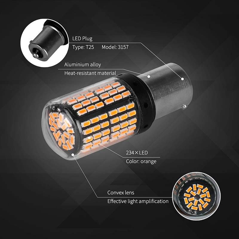 1156-144SMD-3014 12-24V p21w bau15s Canbus led turn signal light