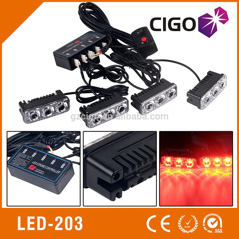 LED-203 Grille Deck Lights 12V emergency hazard lights 16 type strobes signal vehicle products
