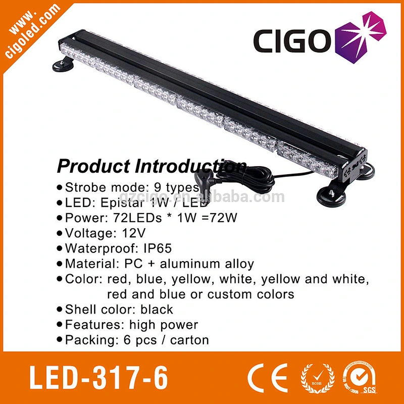 72W LED Bar double emergency light for vehicles
