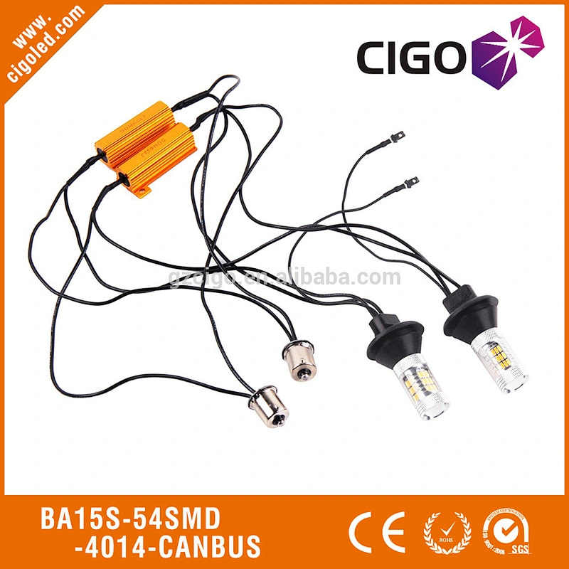 BAI5S-54SMD-4014-CANBUS Car Lights Led DC 12-24V Car Led Light Canbus 27W 1156 Ba15s