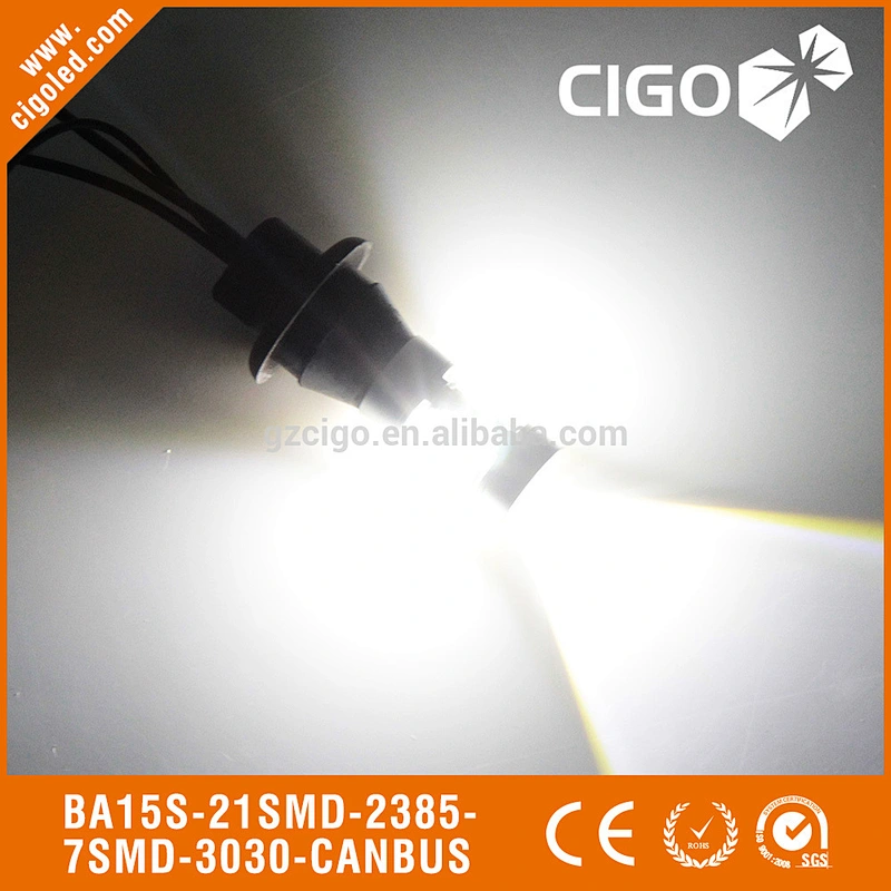 BAI5S-21SMD-2385-7SMD-3030-CANBUS DC12-24V Car Lights Led 14W Car Led Light Canbus 1156 Ba15s