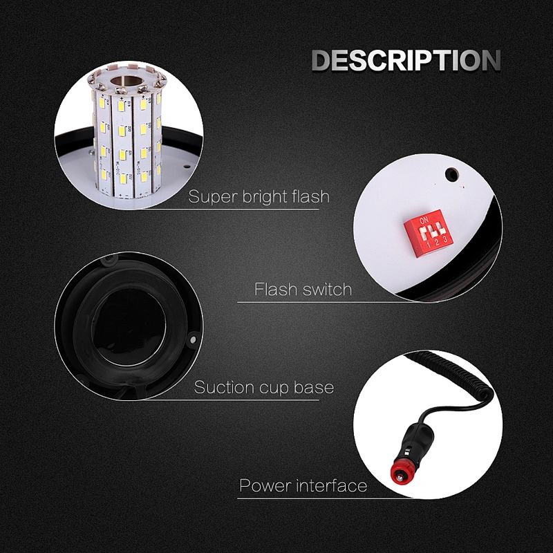 LED-03M-3 Amber  LED 40-5730 LEDs flashing lights beacon For School Bus