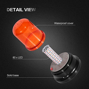 New Style LED-022 80SMD 5730 strobe amber beacon light