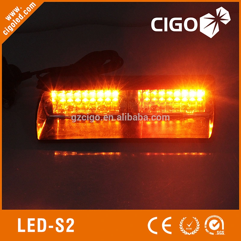 LED-S2 windshield type safety warning lights 12V 16W led police lights for cars visor cheap emergency vehicle lights