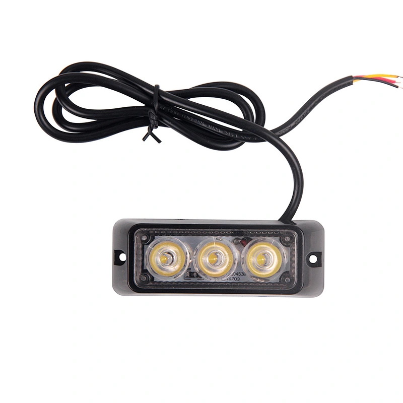 LED-03F Security Car Strobe Light Led Warning Light With Flash Mode12V 3W Emergency Vehicle Truck Light