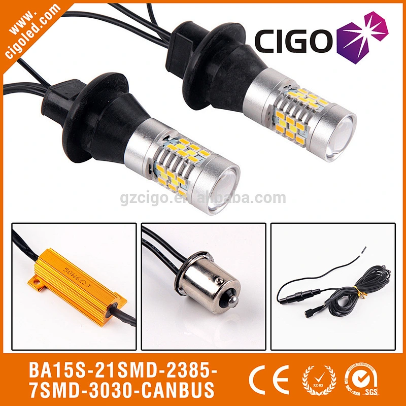 BAI5S-21SMD-2385-7SMD-3030-CANBUS DC12-24V Car Lights Led 14W Car Led Light Canbus 1156 Ba15s