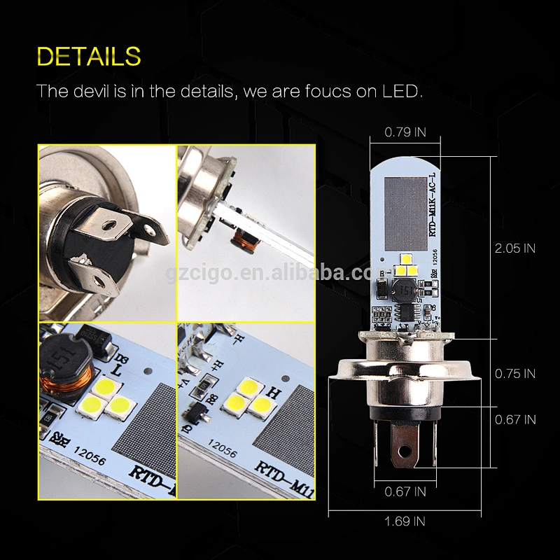 RTD-M11K-H4 led lights motorcycle light and vision high power custom led motorcycle lights