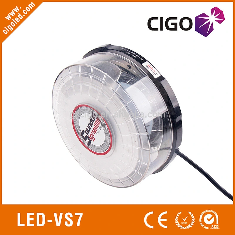 LED-VS7 car roof red strobe light 12V 8W or 24W magnetic emergency vehicle lights with flash modes strobe headlights for trucks