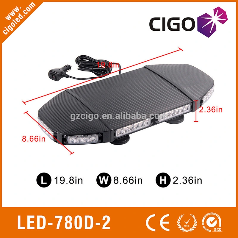 LED-780D-2 visor police lights 12-30V emergency led strobe lights cars 144W emergency vehicle equipment